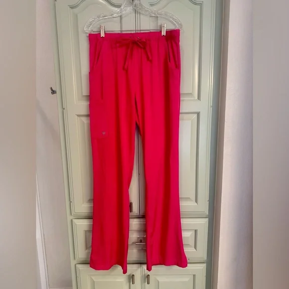 Healing Hands Women's Straight Leg Pants - Bright Pink - Picture 1 of 4